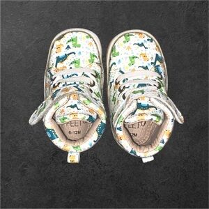 Monkey Feet Multicolor Dinosaur Print Baby Shoes